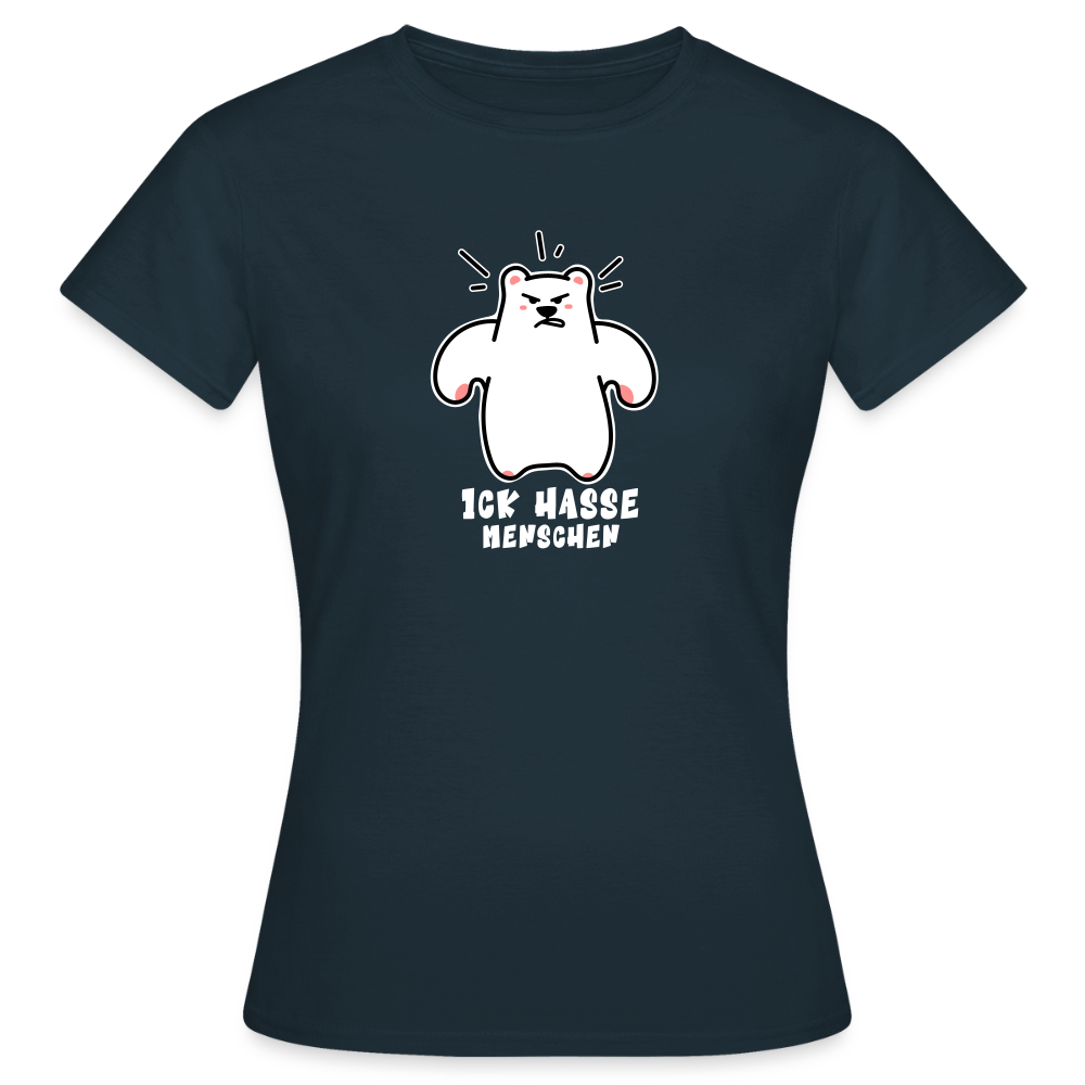 Ick Hasse Menschen - Frauen Premium T-Shirt - Navy