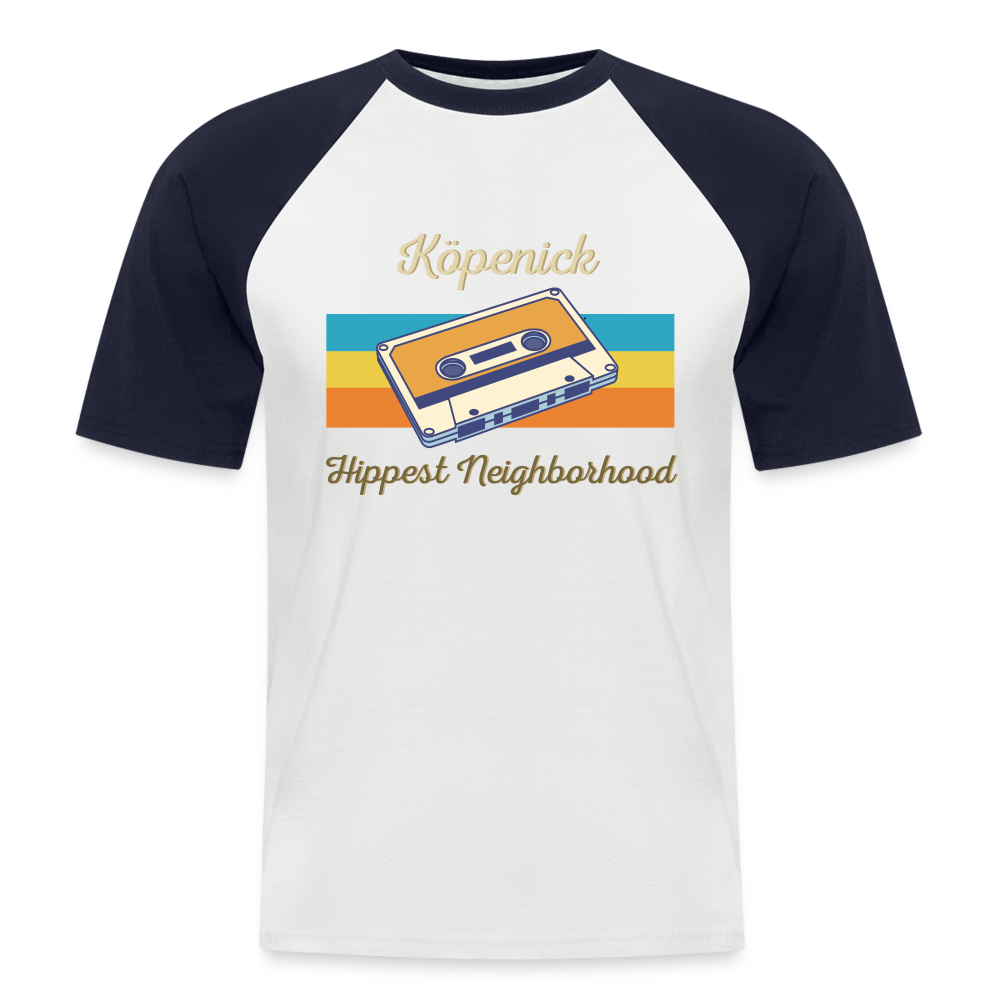 Köpenick Hippest Neighborhood - Männer Baseball T-Shirt - Weiß/Navy