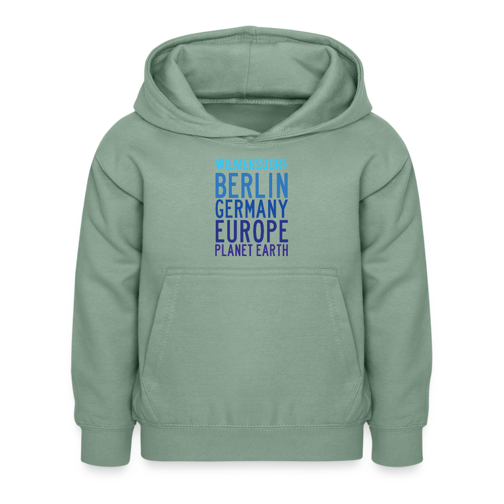 Wilmersdorf Planet Earth - Kinder Hoodie - Graugrün