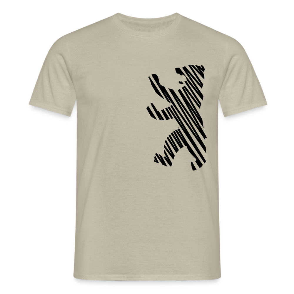Berliner Bär im Netz - schwarz - Männer Premium T-Shirt - Sandbeige