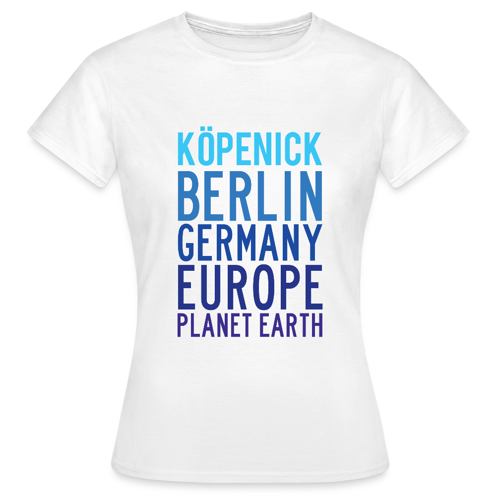 Köpenick Planet Earth - Frauen Premium T-Shirt - Weiß