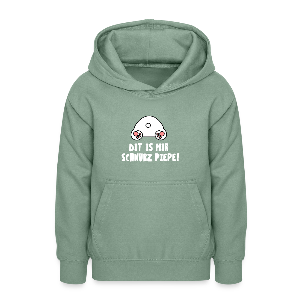 Dit is mir Schnurz Piepe - Teenager Hoodie - Graugrün