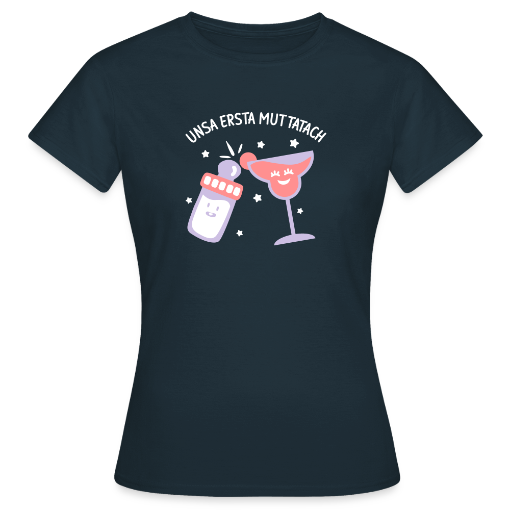 unsa ersta Muttatach - Frauen Premium T-Shirt - Navy