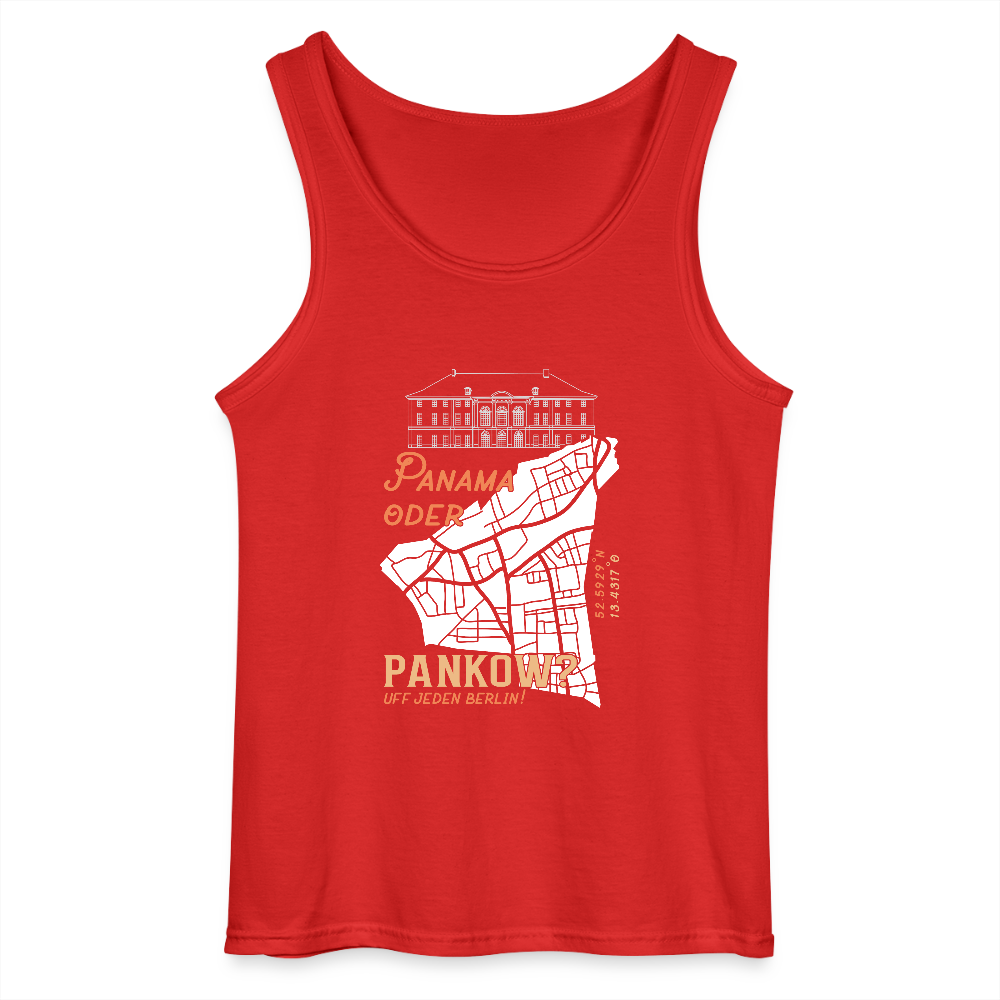 Panama oder Pankow - Männer Tank Top - Rot