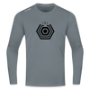 Tegel TXL Umrisse - Männer Sport Langamshirt - Grau