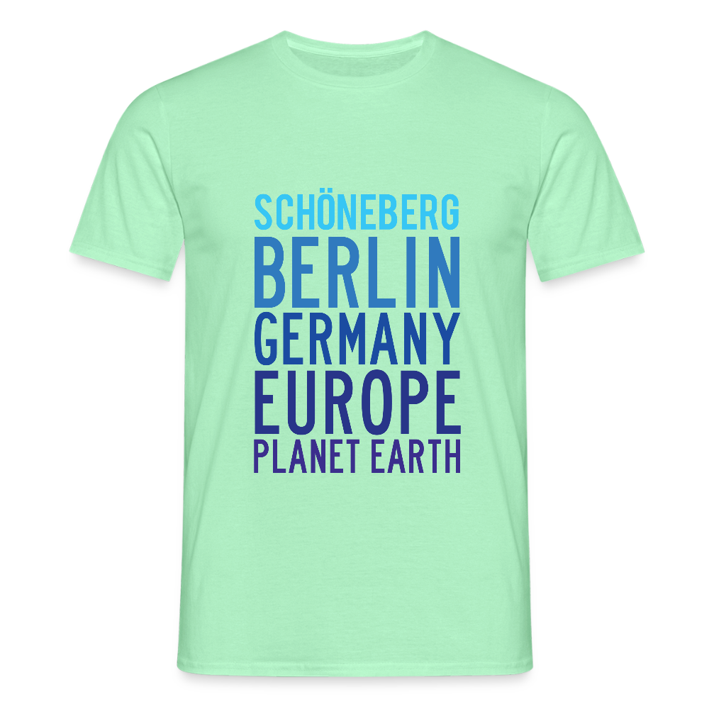 Schöneberg Planet Earth - Männer Premium T-Shirt - Mintgrün