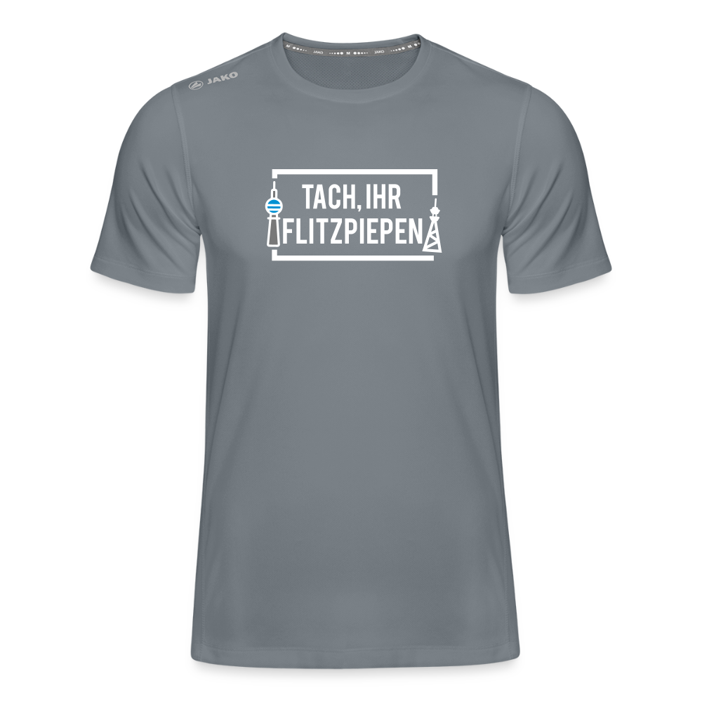 Tach ihr Flitzpiepen - Männer Sport-Shirt - Grau