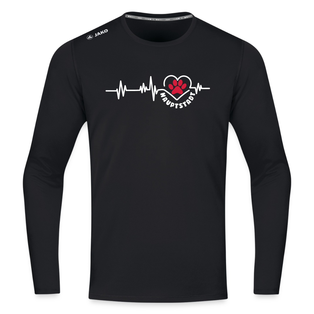 Haupstadt - Männer Sport Langamshirt - Schwarz