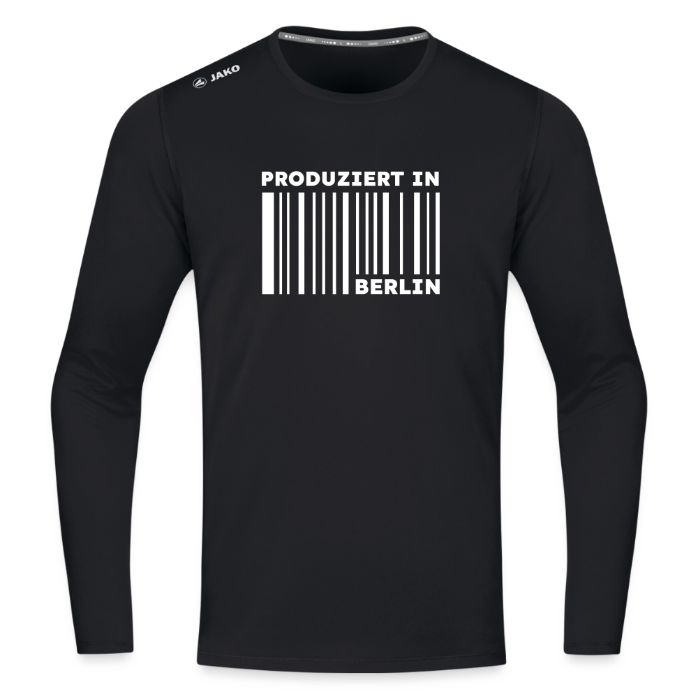 PRODUZIERT IN BERLIN - Männer Sport Langamshirt - Schwarz