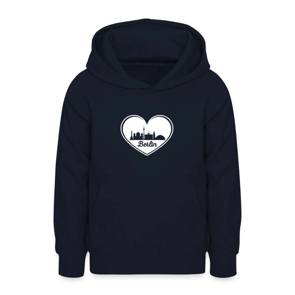 I love Berlin weiß - Teenager Hoodie - Navy