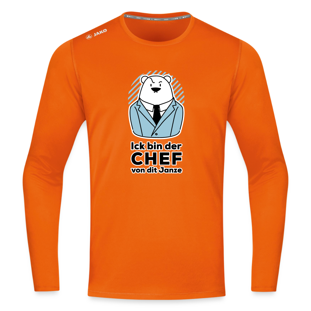 Chef - Männer Sport Langamshirt - Neonorange