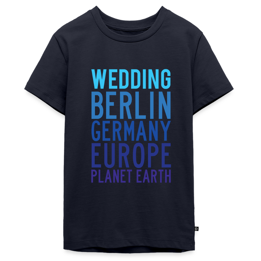 Wedding Planet Earth - Teenager Premium T-Shirt - Navy