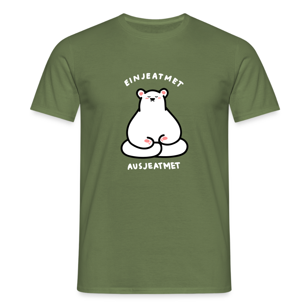 Einjeatmet - Männer Premium T-Shirt - Militärgrün