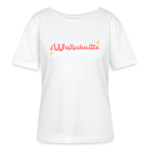 Westschnitte - Relaxed Rundhals Frauen Bio-T-Shirt - Weiß