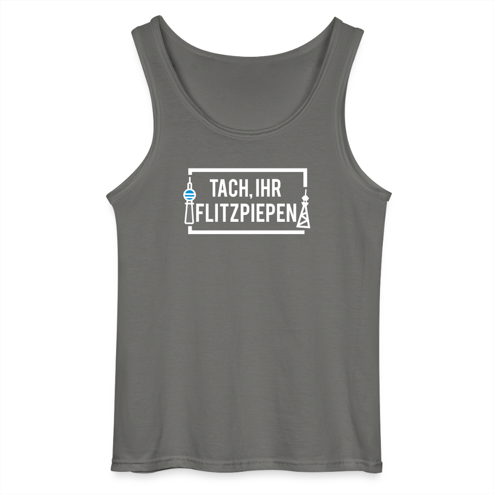 Tach ihr Flitzpiepen - weiß - Männer Tank Top - Anthrazit