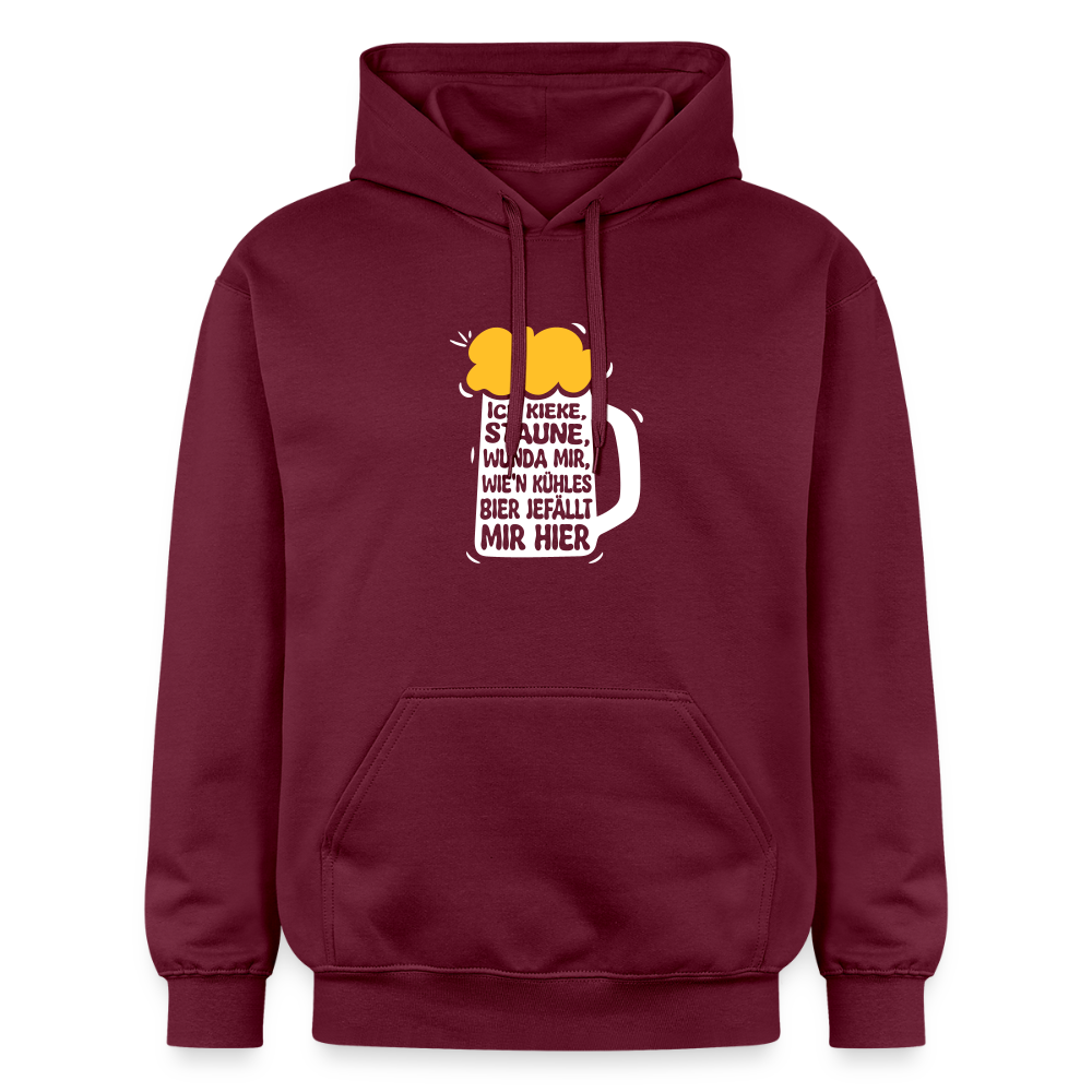 Ick kieke, staune, wunda mir, wie'n kühles Bier jefällt mir hier - Hoodie - Maroon