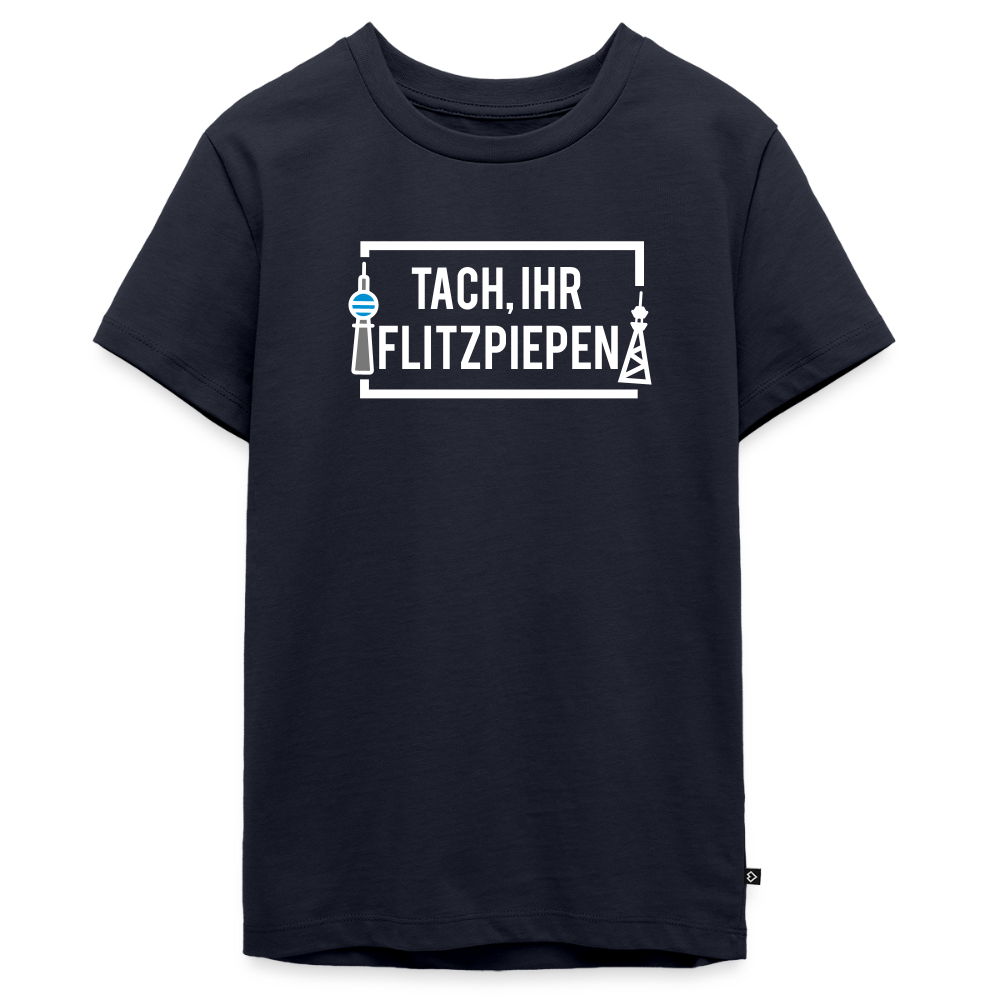 Tach ihr Flitzpiepen - weiß - Teenager Premium T-Shirt - Navy