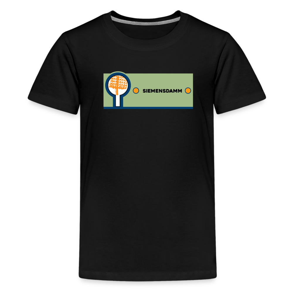 Siemensdamm - Teenager Premium T-Shirt - Schwarz