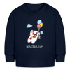 Der Bär fliegt - Baby Bio Pullover - Navy