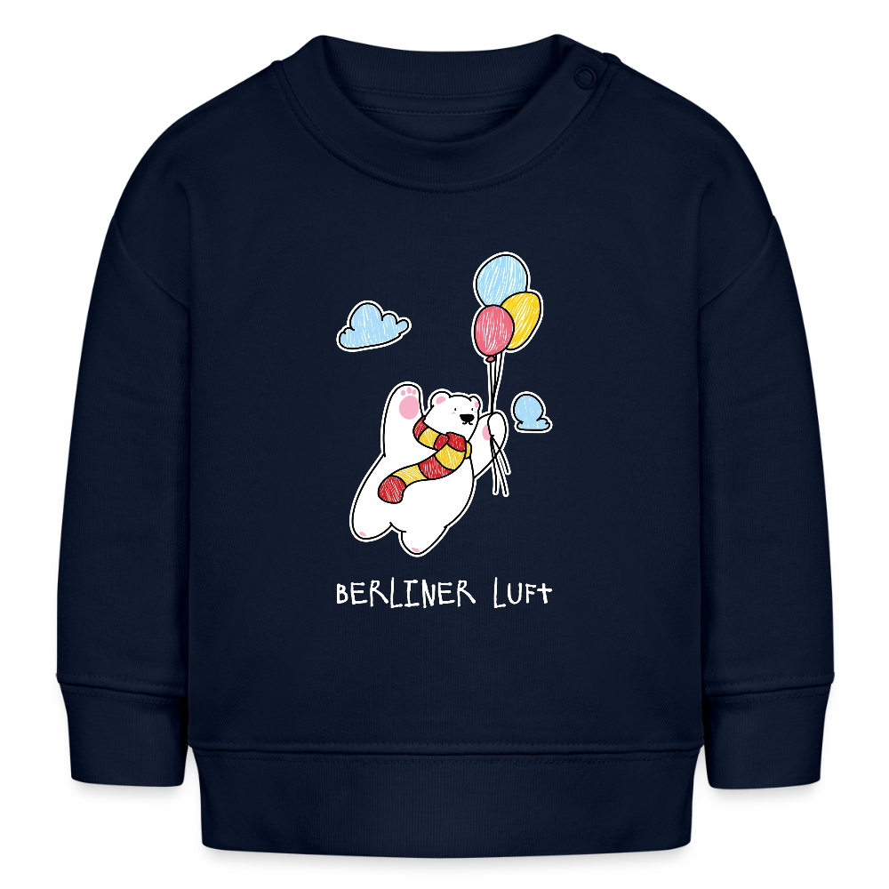 Der Bär fliegt - Baby Bio Pullover - Navy