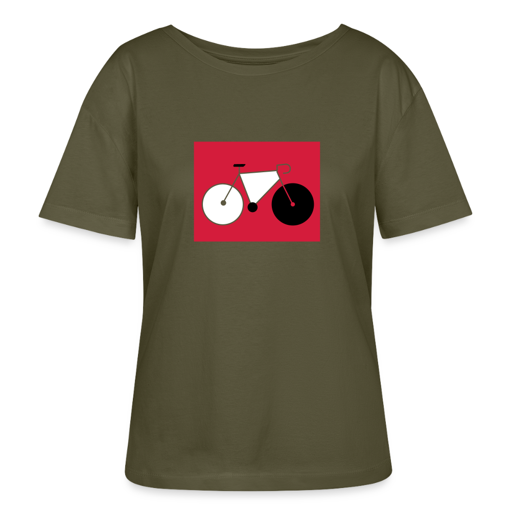 Berliner Tretmühle - Relaxed Rundhals Frauen Bio-T-Shirt - Khaki