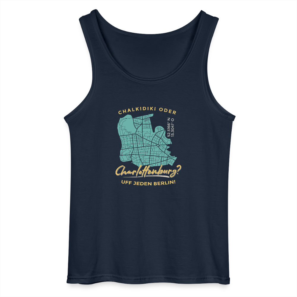 Chalkidiki oder Charlottenburg - Männer Tank Top - Navy