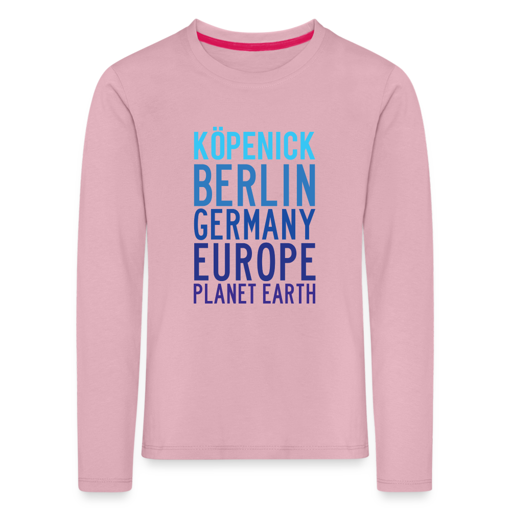 Köpenick Planet Earth - Kinder Langarmshirt - Hellrosa