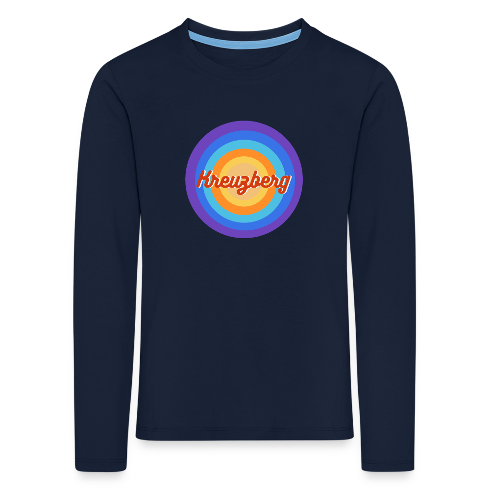 Kreuzberg Retro - Kinder Langarmshirt - Navy