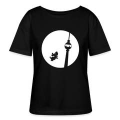 Hund am Fernsehturm - Relaxed Rundhals Frauen Bio-T-Shirt