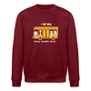 I love BVG - Unisex Bio Sweatshirt - Burgunderrot