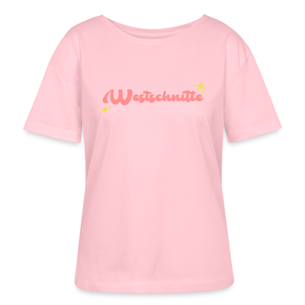 Westschnitte - Relaxed Rundhals Frauen Bio-T-Shirt - Hellrosa