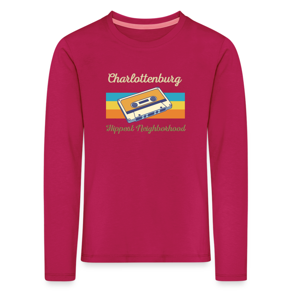 Charlottenburg Hippest Neighborhood - Kinder Langarmshirt - dunkles Pink