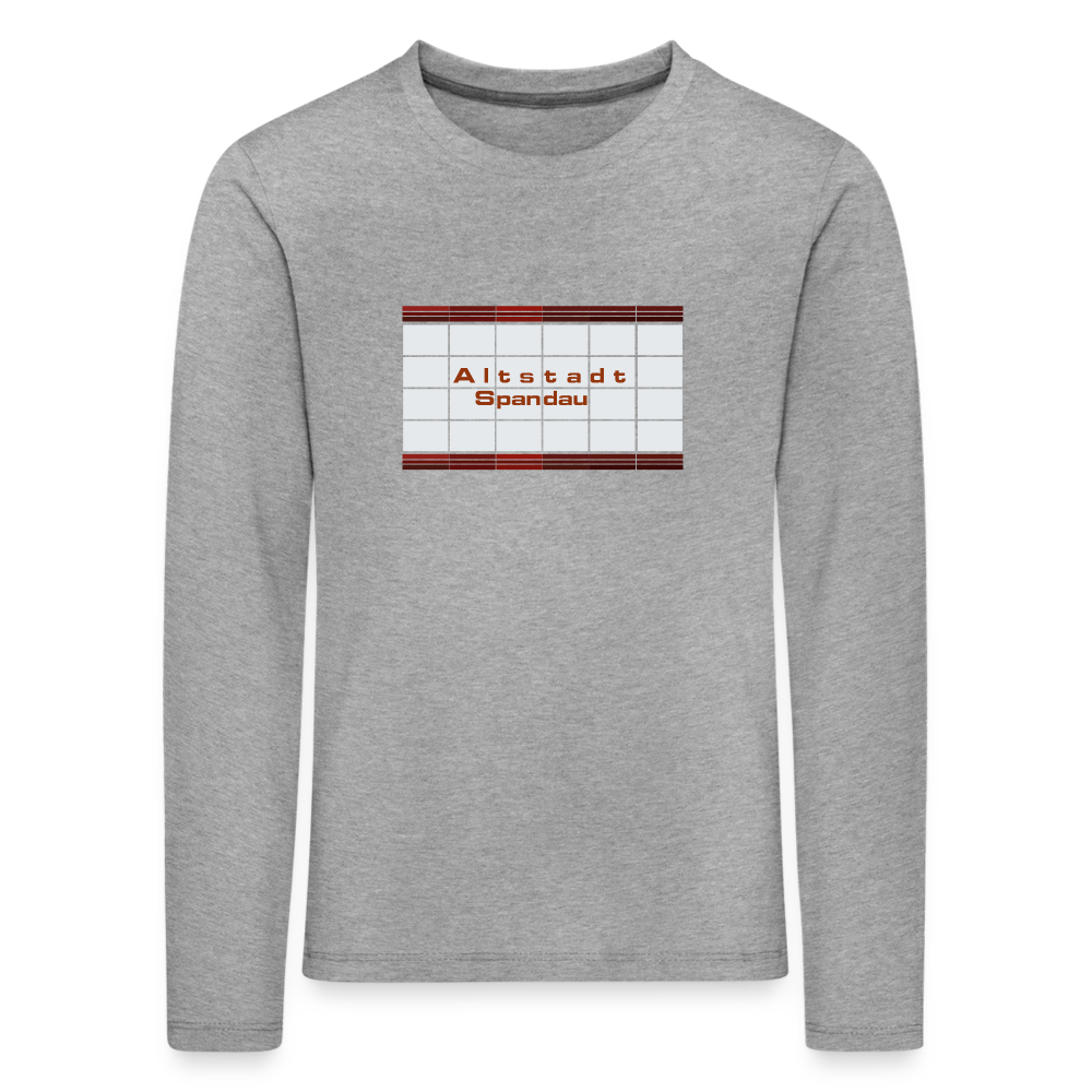 Altstadt Spandau - Kinder Langarmshirt - Grau meliert