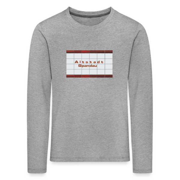 Altstadt Spandau - Kinder Langarmshirt - Grau meliert
