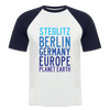 Steglitz Planet Earth - Männer Baseball T-Shirt - Weiß/Navy