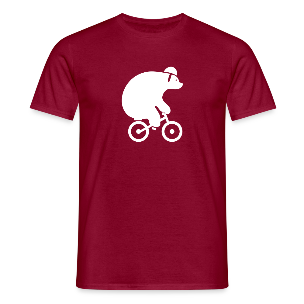 Fahrradbär - Männer Premium T-Shirt - Ziegelrot