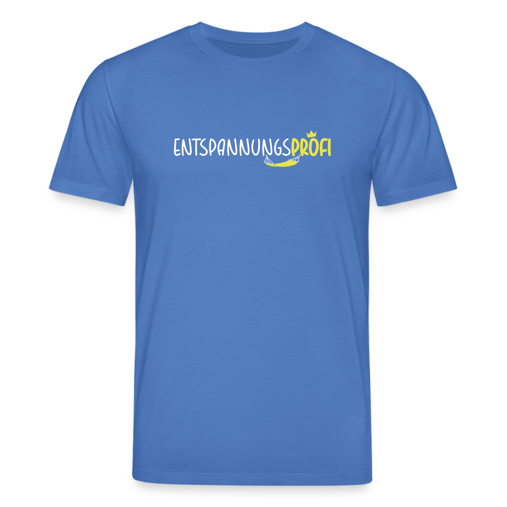 Entspannungsprofi - Unisex Bio T-Shirt - Achtsames Blau