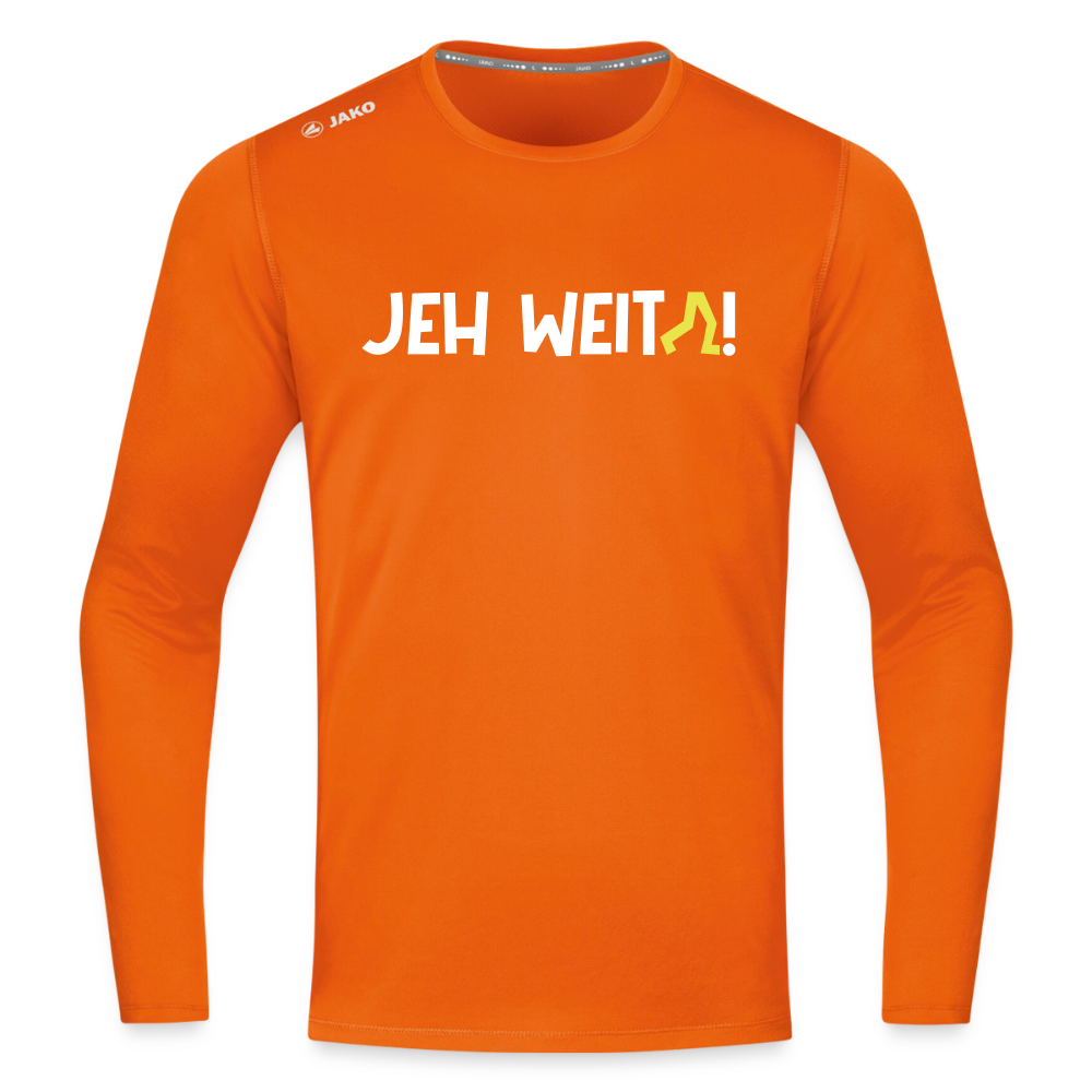 Jeh Weita! - Männer Sport Langamshirt - Neonorange