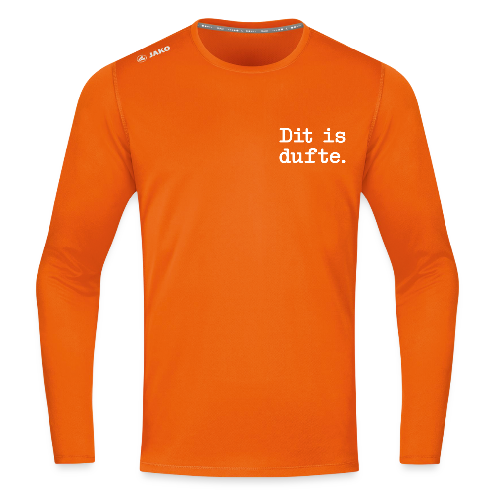 Dit is dufte - Männer Sport Langamshirt - Neonorange