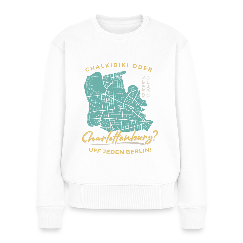 Chalkidiki oder Charlottenburg - Frauen Premium Pullover - Weiß