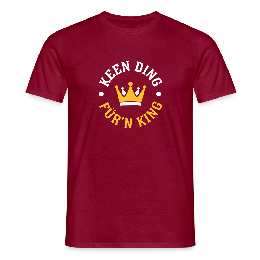 Keen Ding für'n King - Männer Premium T-Shirt - Ziegelrot