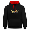 Episch! Von Jeburt an - Kontrast Hoodie - Schwarz/Rot