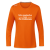 Ick quatsche nur für Süßkram - Frauen Sport Langarmshirt - Neonorange