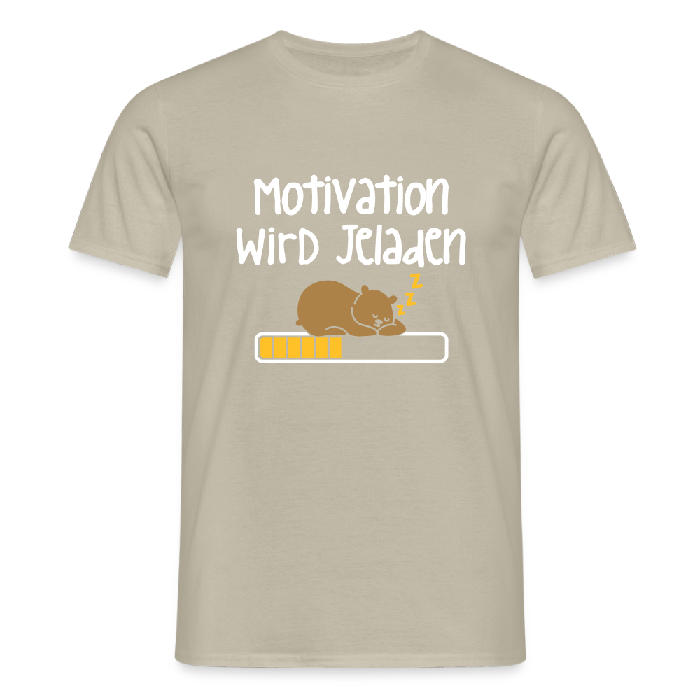 Motivation Wird Jeladen Warten - Männer Premium T-Shirt - Sandbeige