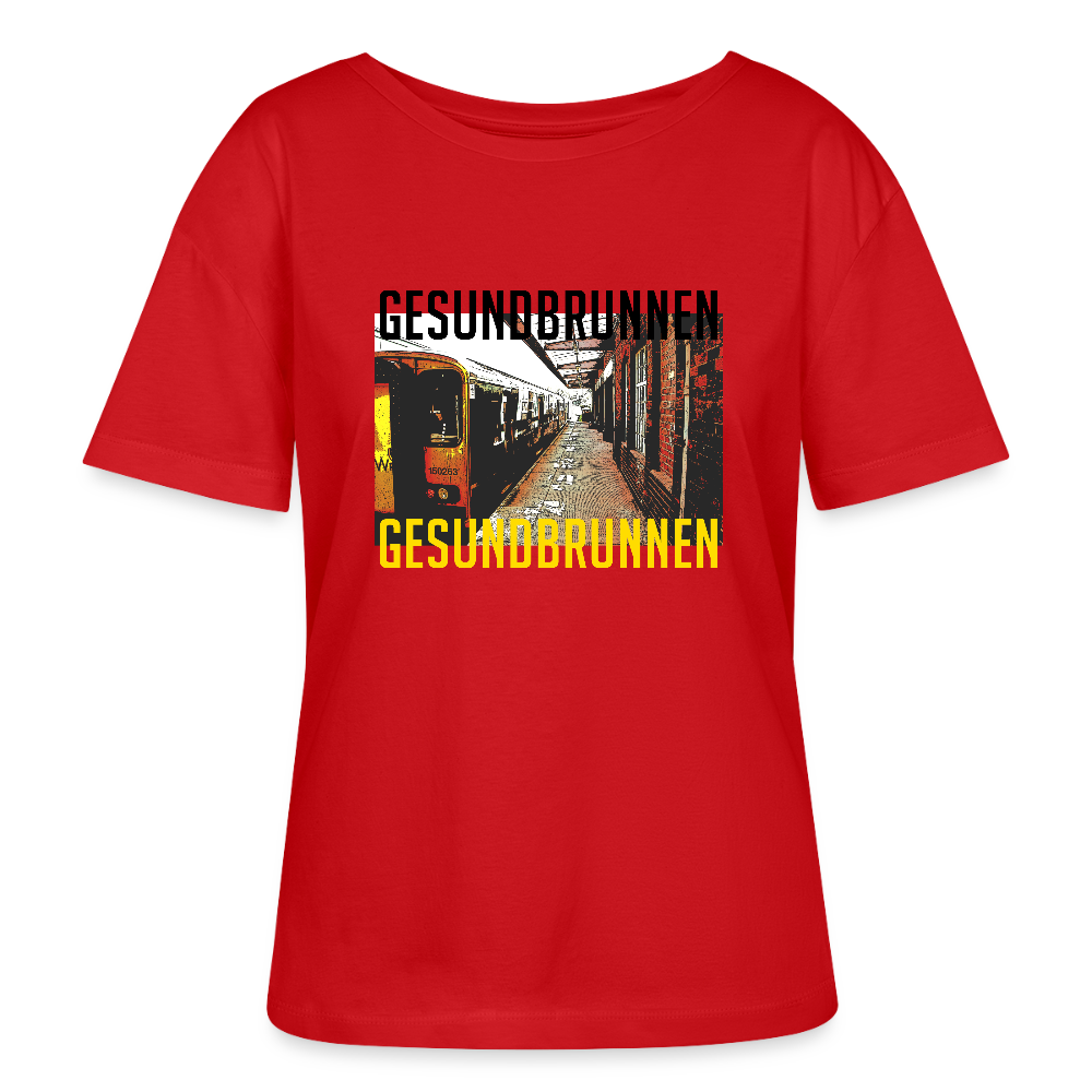 Gesundbrunnen Metro - Relaxed Rundhals Frauen Bio-T-Shirt - Rot