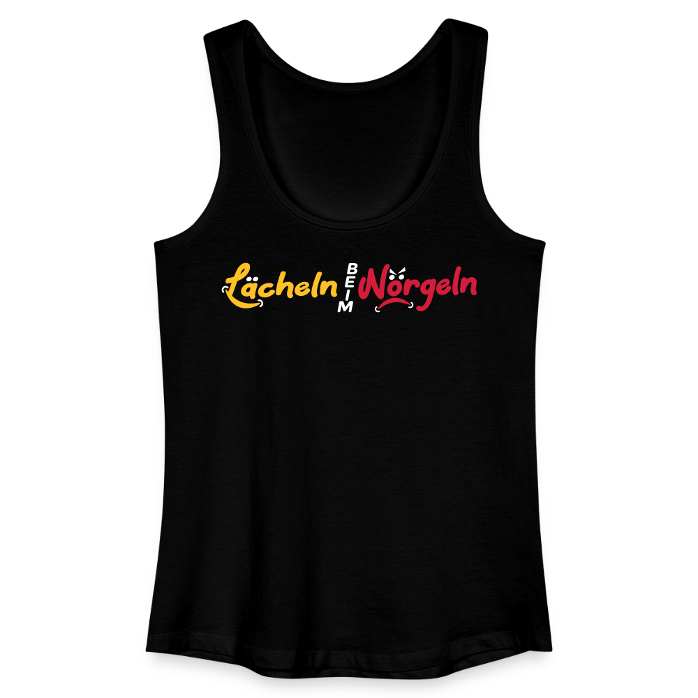 Lächeln beim Nörgeln - Frauen Bio Tank Top - Schwarz