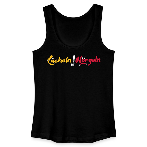 Lächeln beim Nörgeln - Frauen Bio Tank Top - Schwarz