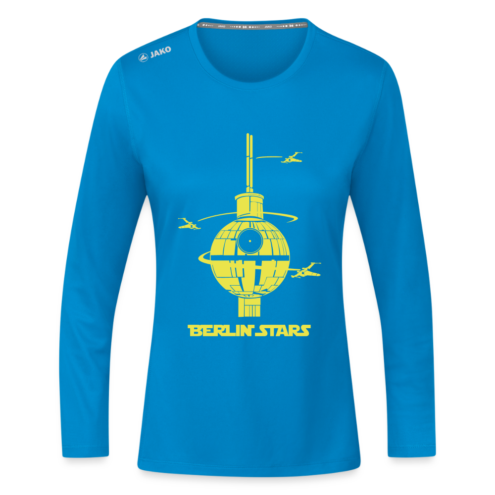 Berlin Stars - Frauen Sport Langarmshirt - Saphirblau