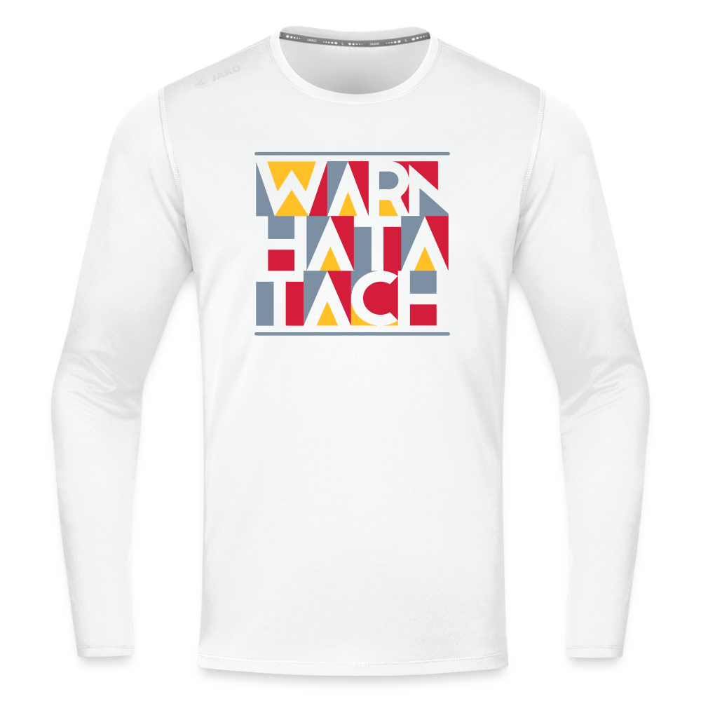 Warn Hata Tach - Männer Sport Langamshirt - Weiß