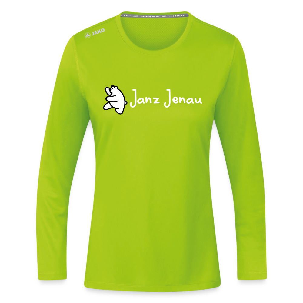 Janz Jenau - Frauen Sport Langarmshirt - Neongrün